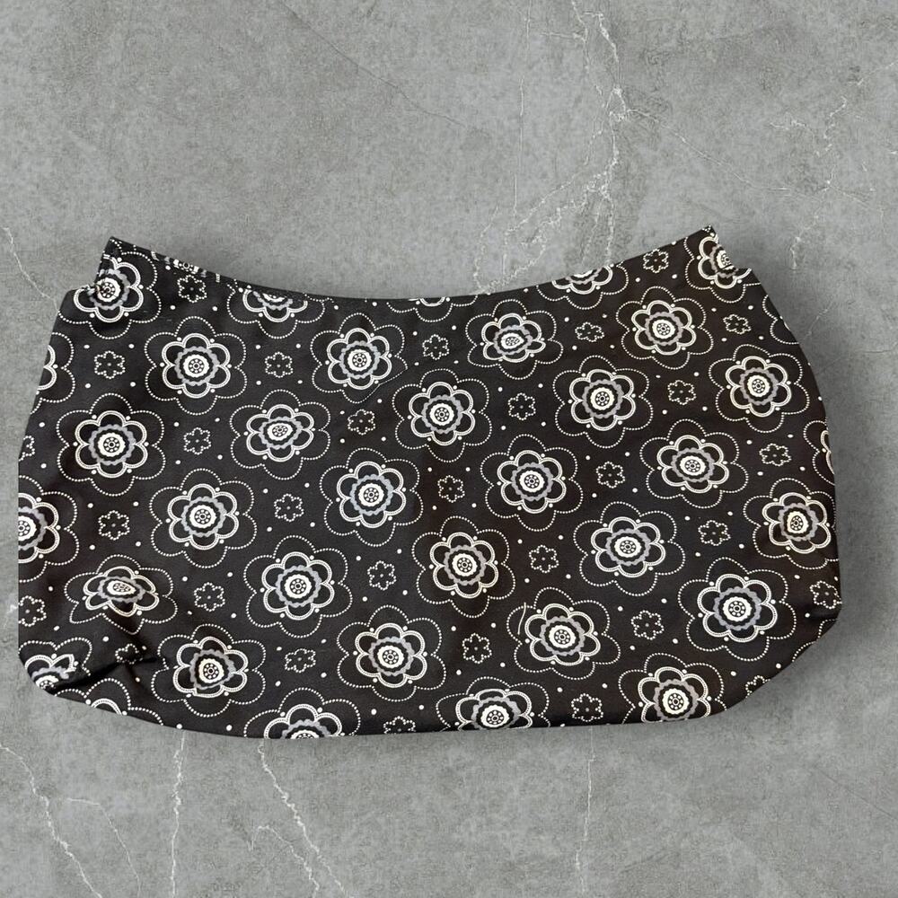 Retired Thirty-One Skirt Purse Cover -Black/White Floral Medallion